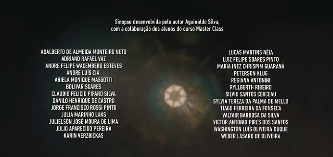 Os créditos finais de O Sétimo Guardião (Foto: Reprodução/Globo)