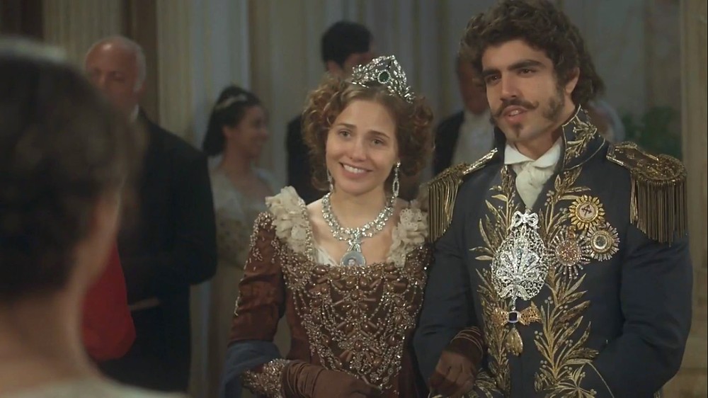 Leopoldina e Pedro em cena da novela Novo Mundo - Foto: Reprodução