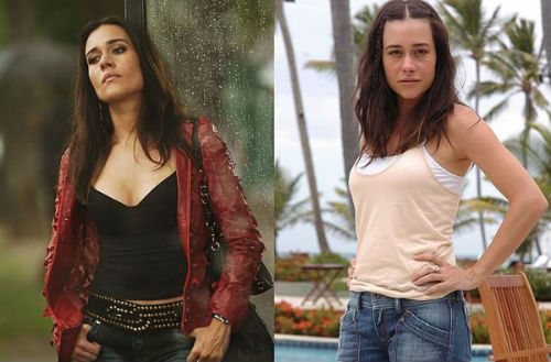 Na novela Paraíso Tropical, Paula e Taís são interpretadas por Alessandra Negrini (Foto: Reprodução)
