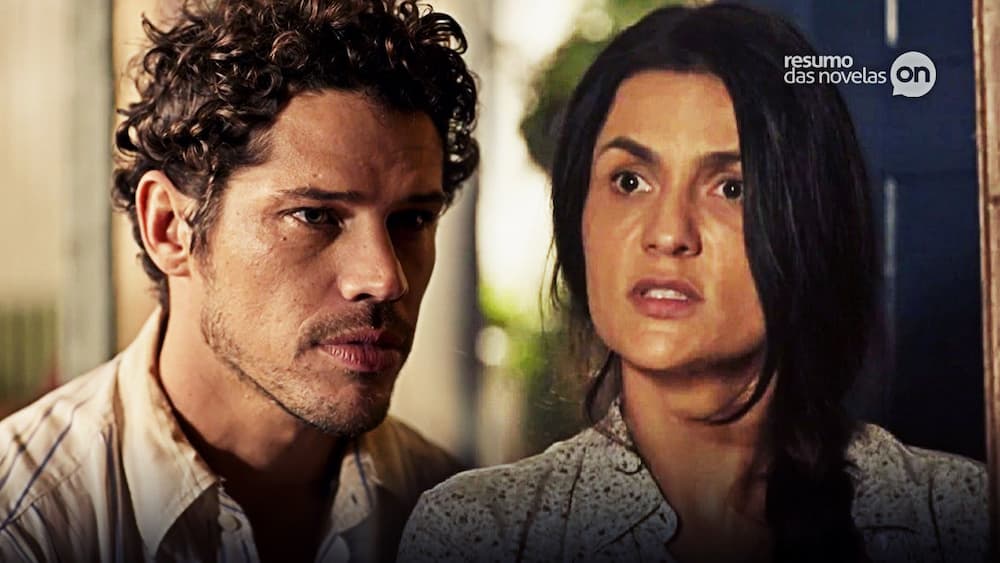 Tadeu e Zefa em cenas da novela Pantanal