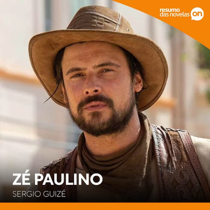 Zé Paulino, personagem de Sergio Guizé em Mar do Sertão, novela das 18h da Globo