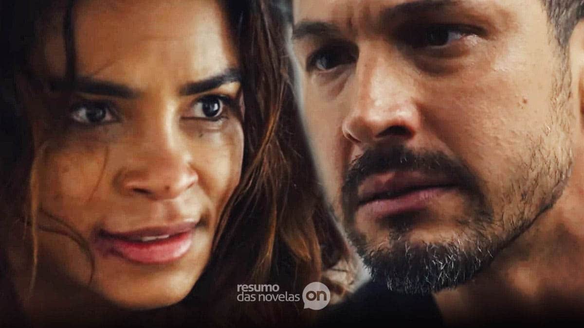 Brisa e Oto frente a frente em clima tenso na novela Travessia, da TV Globo