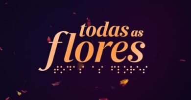Logo oficial da novela Todas as Flores, da TV Globo.