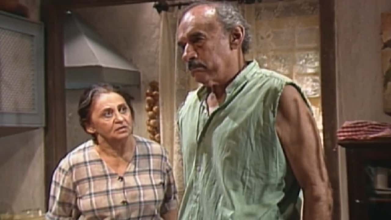 Isaura (Laura Cardoso) e Floriano (Sebastião vasconcelos)