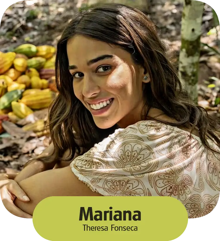 Mariana, personagem de Theresa Fonseca, em Renascer 2024.