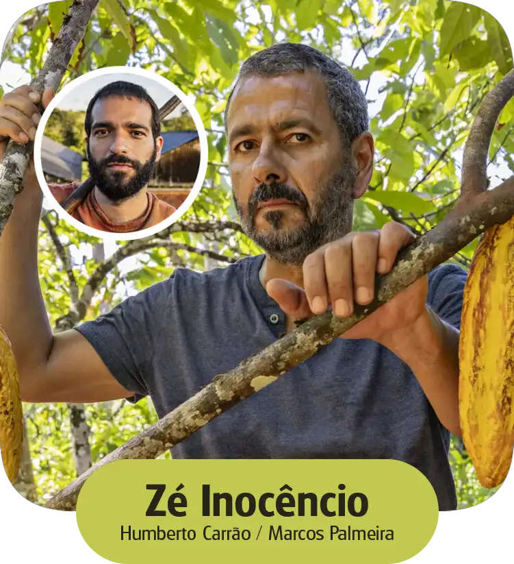 Zé Inocêncio, personagem de Humberto Carrão (1ª fase) e Marcos Palmeira (2ª fase), em Renascer 2024.