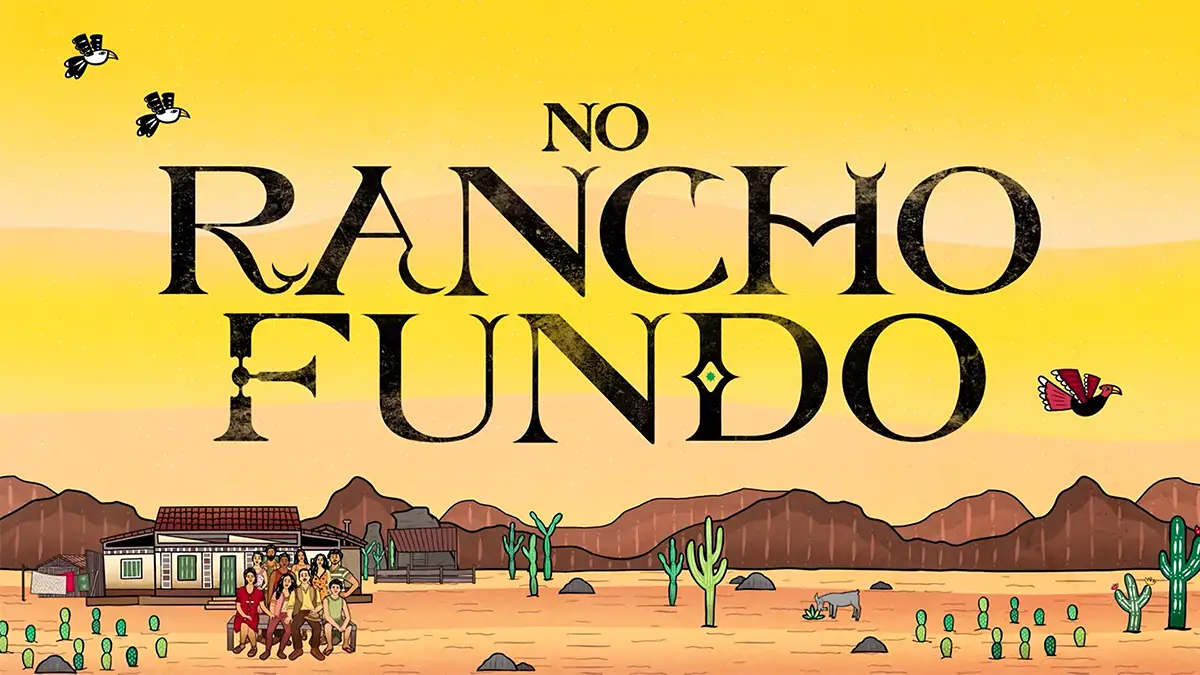 Logo da novela "No Rancho Fundo", da TV Globo.